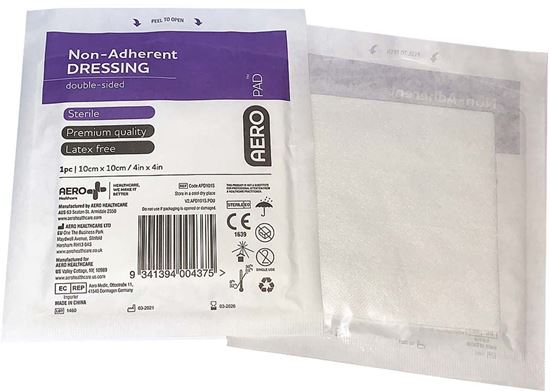 non adhesive dressing AEROPAD Non-Adherent Dressing 10 x 10cm 1pce – Rhythm First Aid
