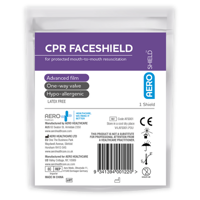 CPR Faceshield front of pack