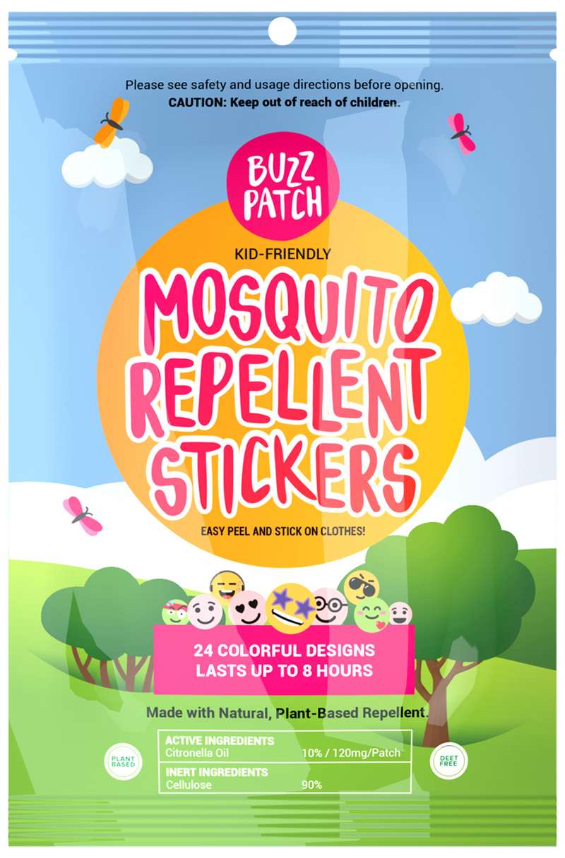 BuzzPatch Mosquito Repellent Patches ~ 24 patches front of packet