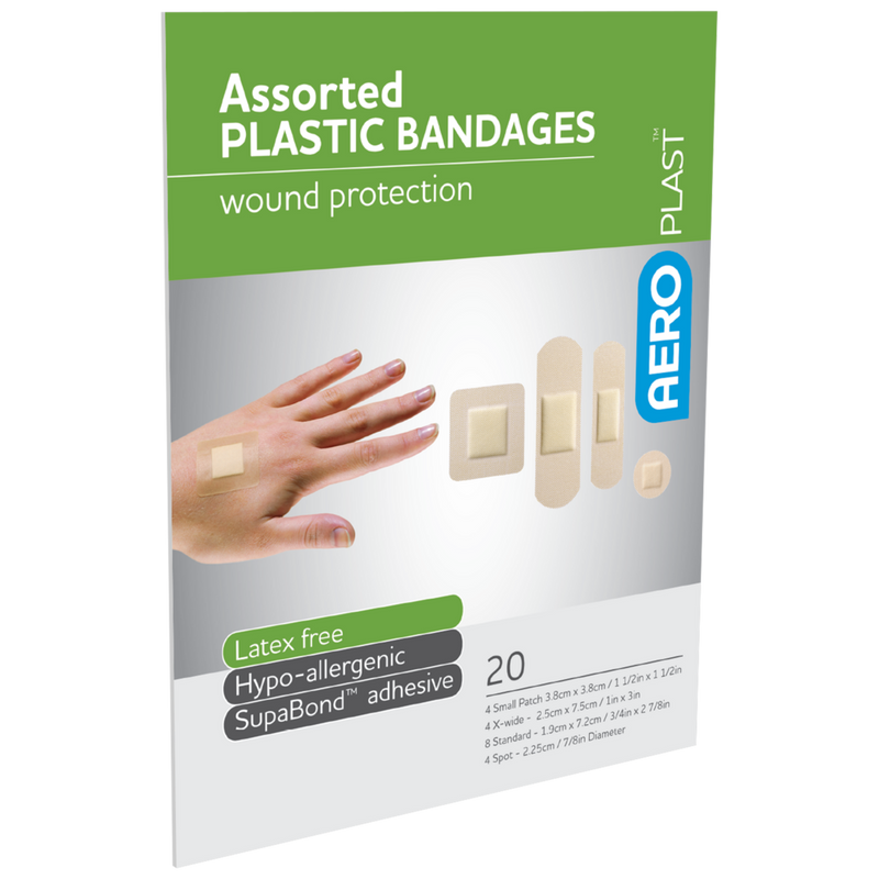 AEROPLAST Plastic Assorted Dressings Env/20