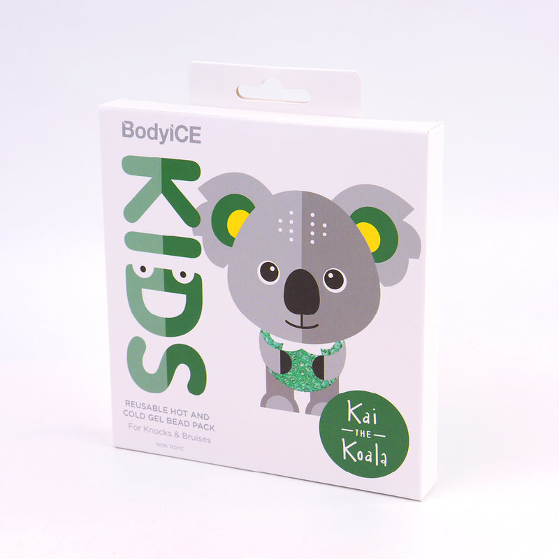 BODYICE Kids ice and heat pack - KAI THE KOALA front of package on angle