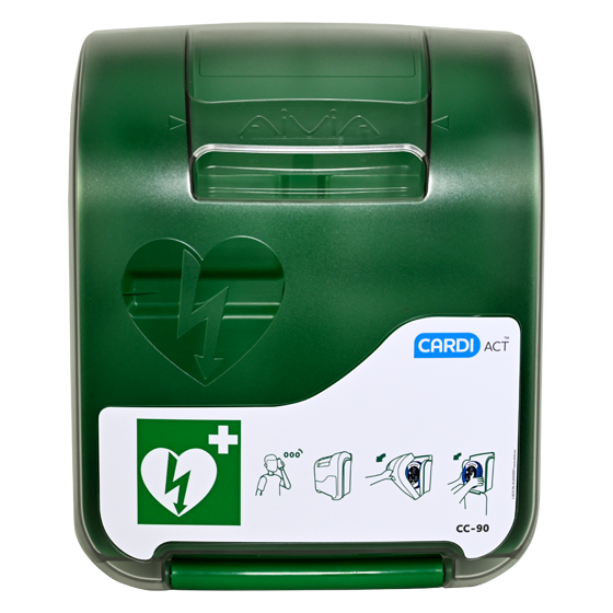 Alarmed Outdoor AED Cabinet CC-90 front of cabinet