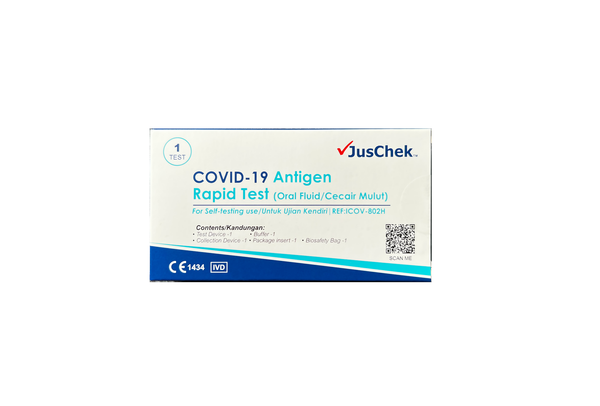 COVID-19 Antigen Rapid Test (Oral Fluid) front of box