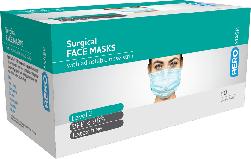 Premium Quality 3ply Surgical Mask Front of box