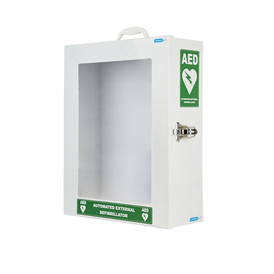 AED Standard Wall Cabinet front of cabinet on angle